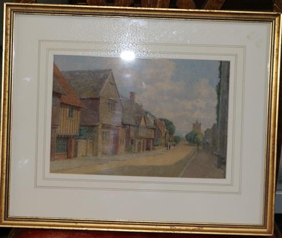 Frank E. Georges (fl.1892-1935) Anne of Cleves House, Lewes, Sussex 7 x 10in.